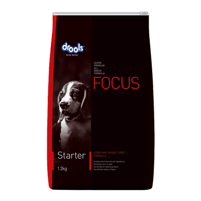 Drools Focus Starter Super Premium Dry Dog Food (Adult, 1.2 KG)