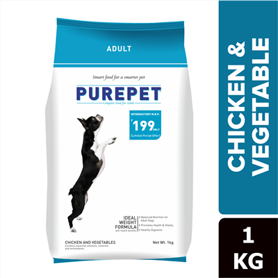 Purepet Chicken and Vegetable Adult Dry Dog Food (1 KG)